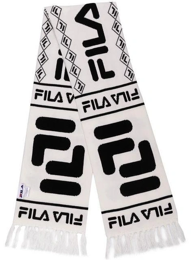 Fila Logo Pattern Scarf - White