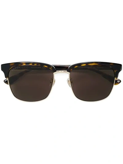 Gucci Eyewear Square Shaped Sunglasses - Brown