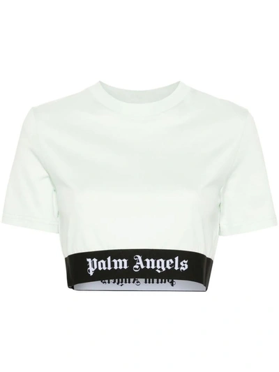Palm Angels T-shirts And Polos In Mint Blac