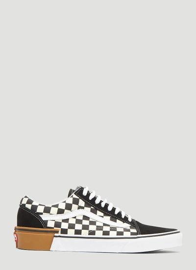 Vans Gum Block Checker Authentic Lace-up Sneakers In Black | ModeSens