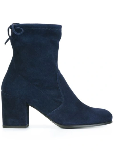Stuart Weitzman 'shorty' Ankle Boots In Blue