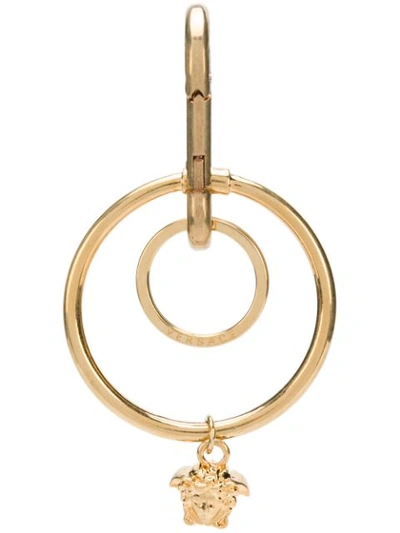 Versace Medusa Hoop Keychain In Yellow