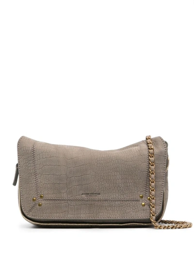 Jérôme Dreyfuss Bobi S Suede Cross Body Bag In Grey