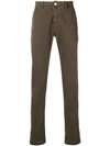 Jacob Cohen Academy Regular Trousers In Brown