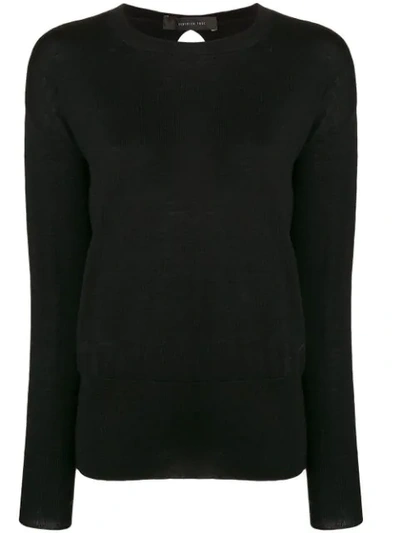 Federica Tosi Cutout Back Long Sleeve Sweater - Black