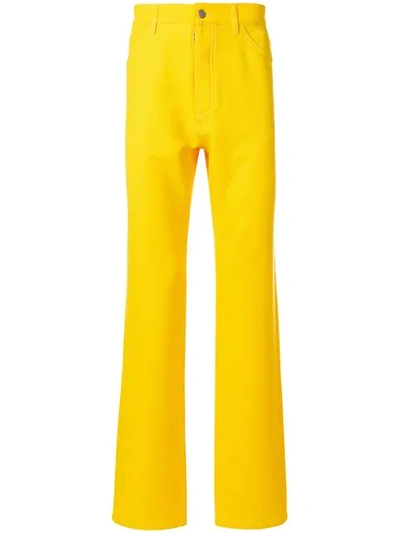 Maison Margiela Straight Cut Jeans In Yellow