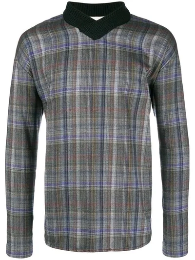 Stephan Schneider Check Jersey Sweater In Blue