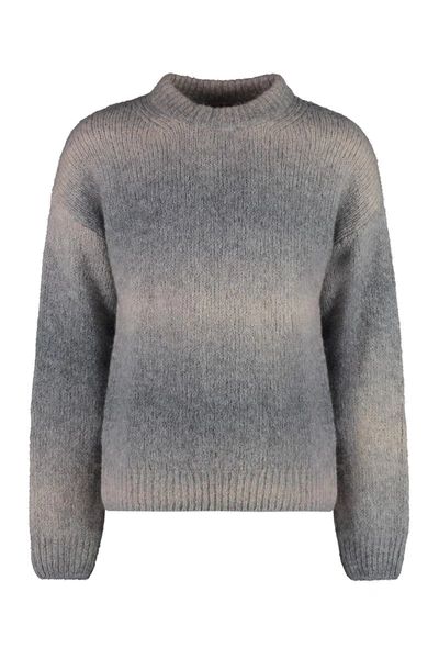 Gant Wool-blend Crew-neck Sweater In Grey