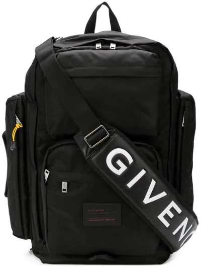 Givenchy Wide Functional Backpack In Black