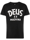 Deus Ex Machina Logo Print T-shirt In Black