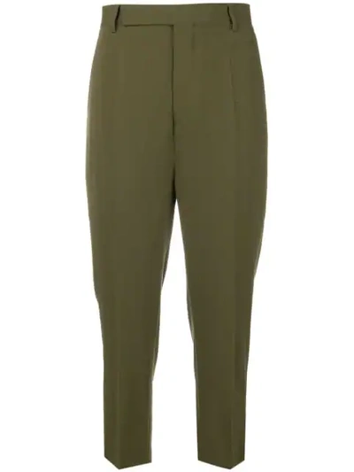 Rick Owens Cropped Trousers - Green