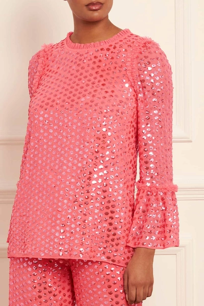 Needle & Thread Raindrop Gloss Tunic In Pink