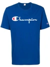 Champion Logo Print T In Blue