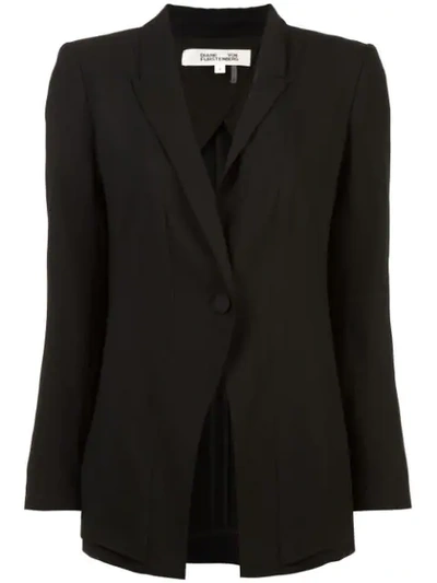 Diane Von Furstenberg Slim Fit Blazer In Black