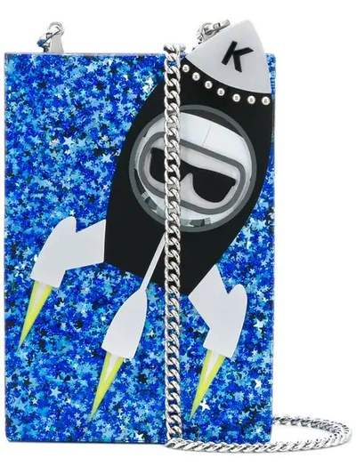 Karl Lagerfeld Karl Space Clutch Bag - Blue