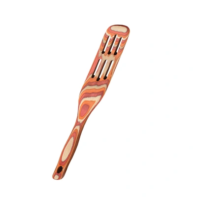 Island Bamboo Pakkawood 13-inch Slotted Spurtle In Red