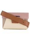 Yuzefi Colour Block Crossbody Bag In Neutrals
