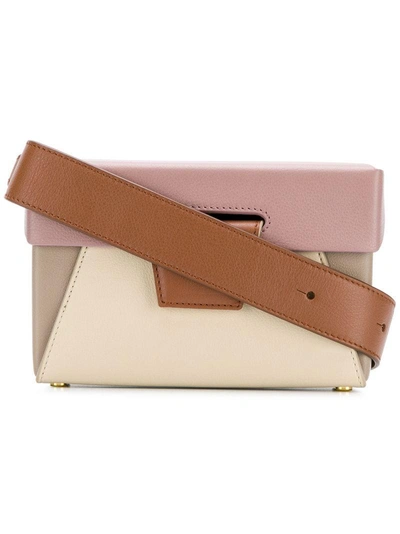 Yuzefi Colour Block Crossbody Bag In Neutrals