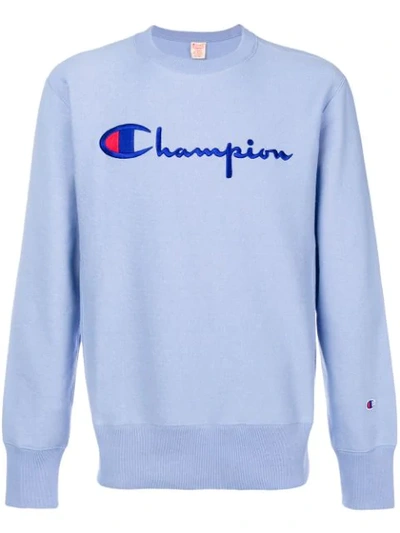 Champion Embroidered Logo Sweatshirt - Blue