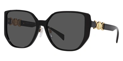 Versace Women's 58mm Black Sunglasses Ve4449d-gb1-87-58 In Black / Dark / Grey