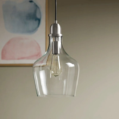 Simplie Fun Auburn Bell Shaped Glass Pendant In Gray