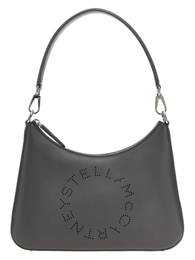 Stella Mccartney Logo Shoulder Bags Blue In Slate (grey)