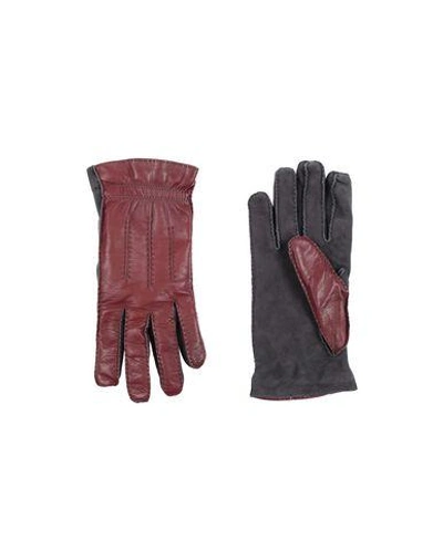 Brunello Cucinelli Gloves In Maroon