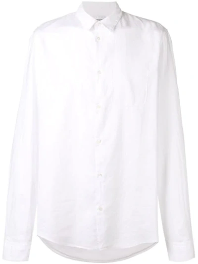 Dondup Chest-pocket Fitted Shirt In White