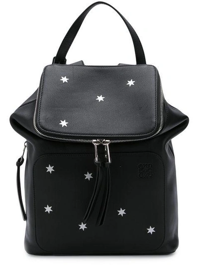 Loewe Goya Backpack With Star Print In Black