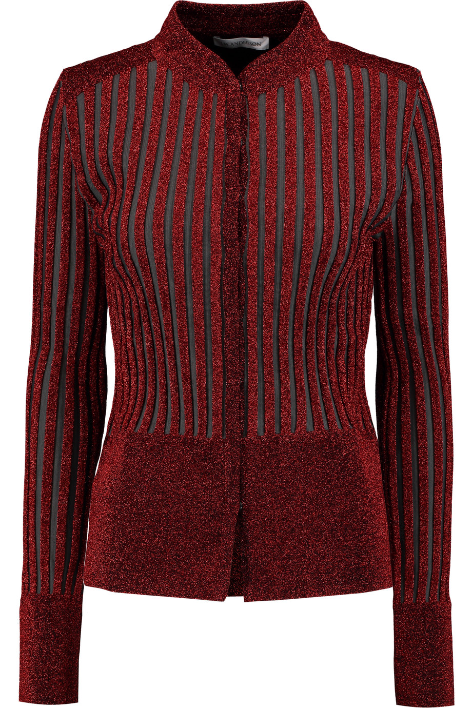 Jw Anderson Ribbed Lamé And Stretch-knit Cardigan | ModeSens