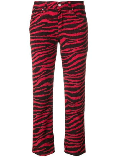 Isabel Marant Étoile Apollo Zebra Trousers In Red