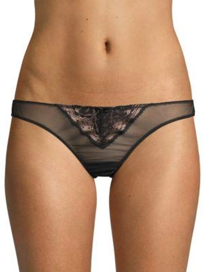 Fleur Du Mal Leopard Lace Cheeky Panty In Black