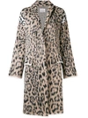 Laneus Leopard Printed Coat - Neutrals