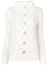 Ermanno Scervino Crystal Embellished Sweater In White