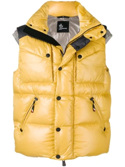 Moncler Padded Gilet In 135 Yellow
