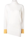 Sportmax Turtleneck Asymmetric Sweater - White