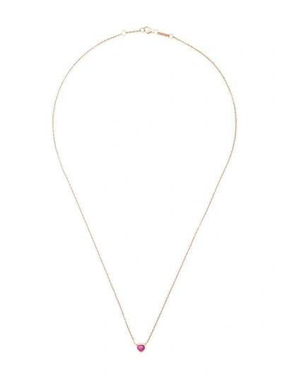 Anita Ko Embellished Heart Necklace In Neutrals