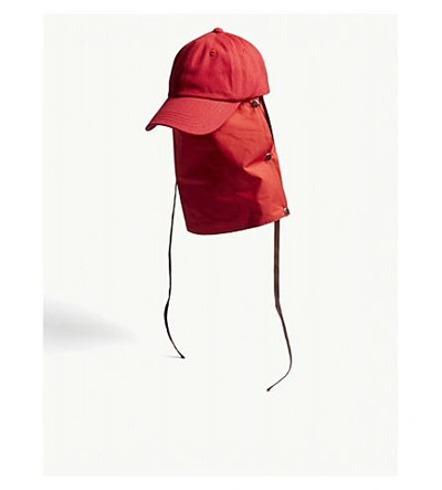 Raf Simons Attachment Baseball Cap In Red