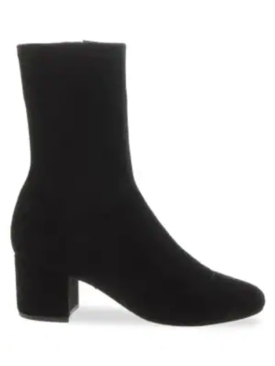Schutz Stretch Suede Ankle Boots In Black