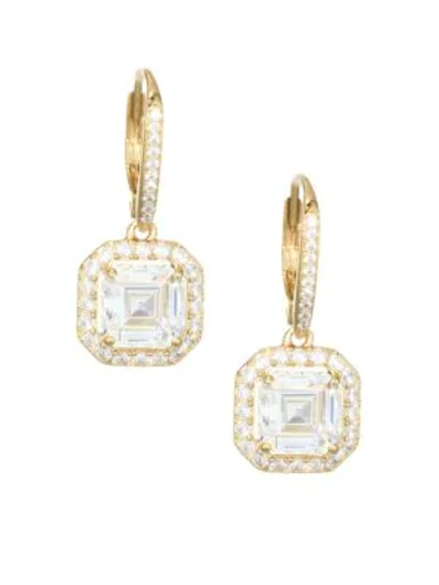 Adriana Orsini 18k Goldplated Sterling Silver Framed Square Leverback Earrings