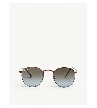 Ray Ban Rb3447 Phantos-frame Sunglasses In Gold