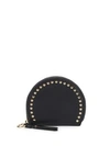 Vince Camuto Elyna Domed Leather Coin Purse In Graphite