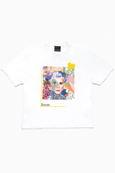 Inimigo Heart Colour Illustration Comfort T-shirt In White