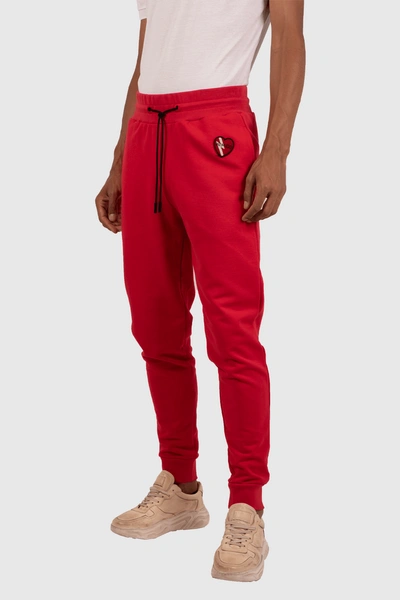 Inimigo Embroidery Sweatpants In Red