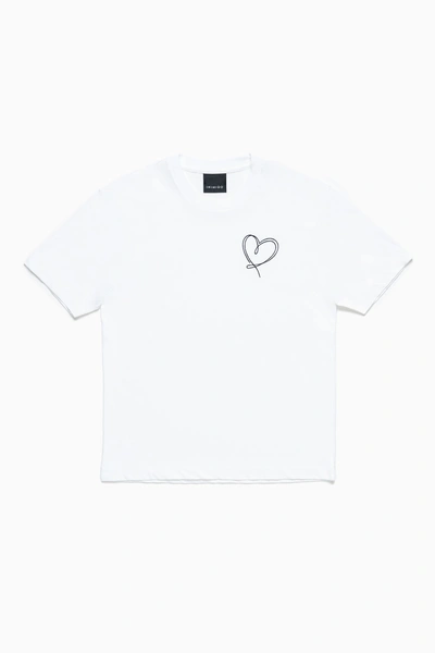 Inimigo Heart Line Comfort T-shirt In White