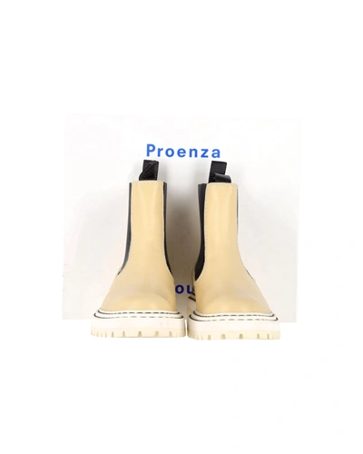 Proenza Schouler Chelsea Ankle Boots In Beige Leather