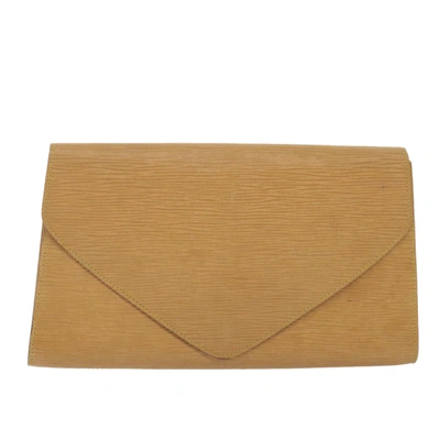 Pre-owned Louis Vuitton Leather Clutch Bag () In Beige