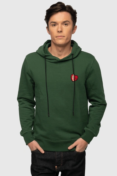 Inimigo Embroidery Hoodie In Green