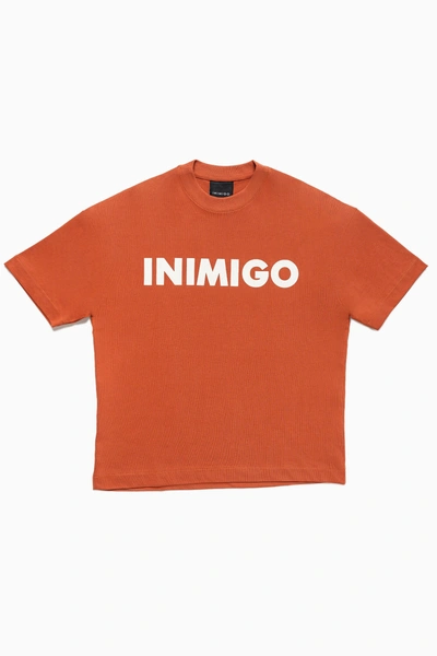 Inimigo Bold Oversized T-shirt In Orange