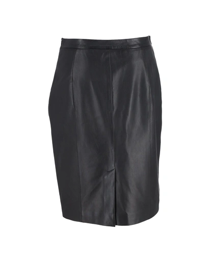 Red Valentino Knee-length Pencil Skirt In Black Leather